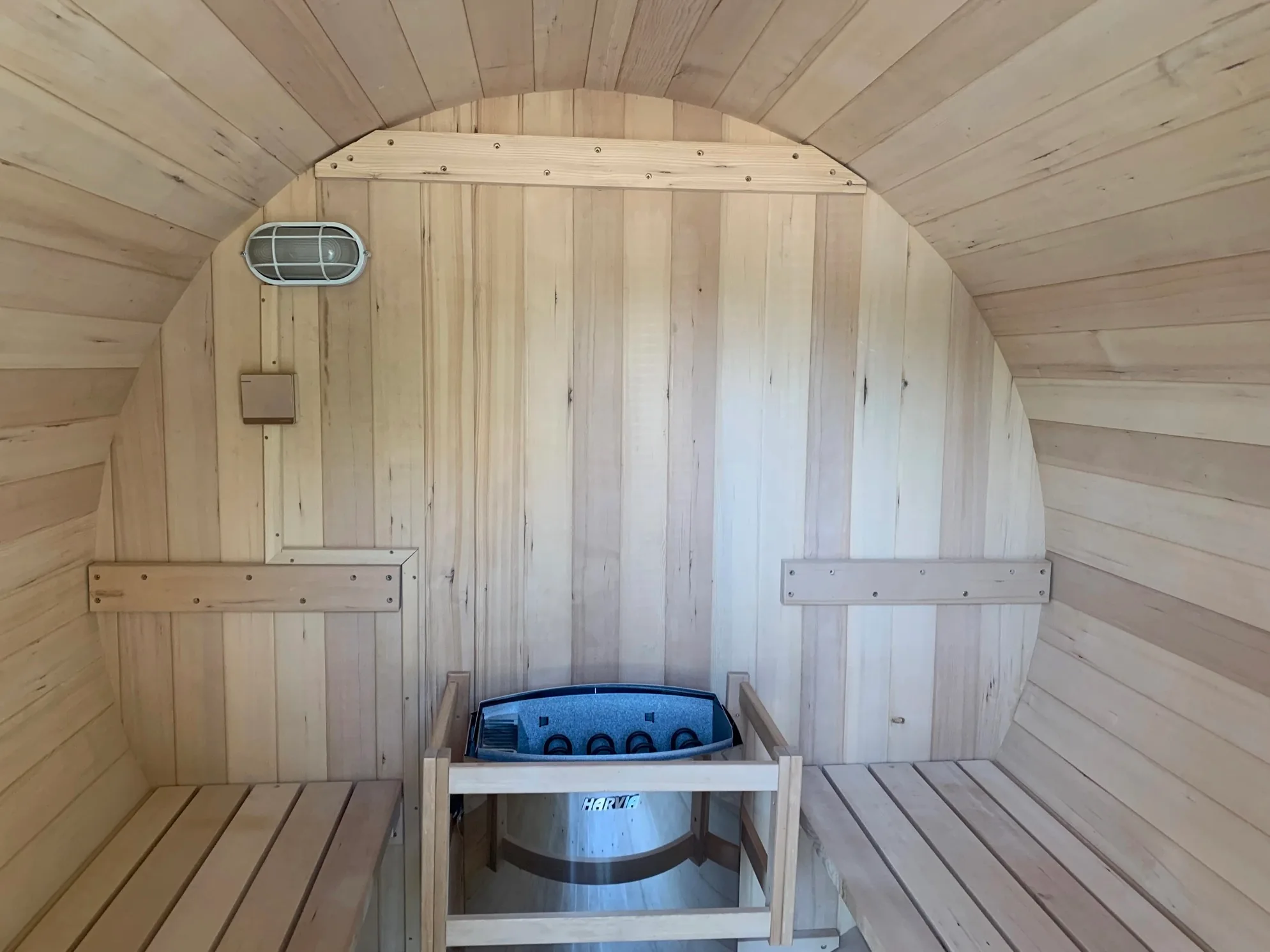 Cedar Barrel Sauna interior