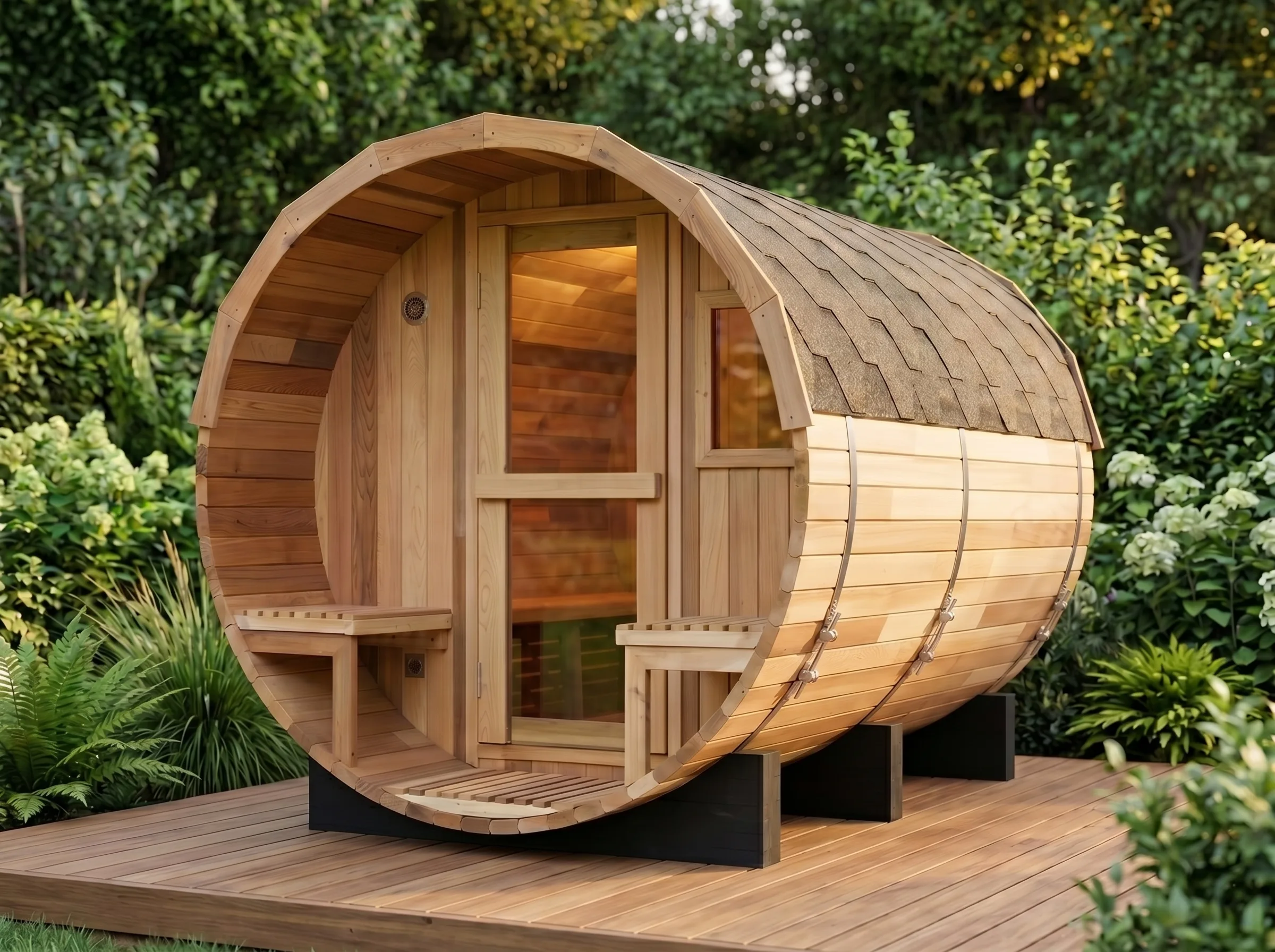 Barrel Sauna exterior