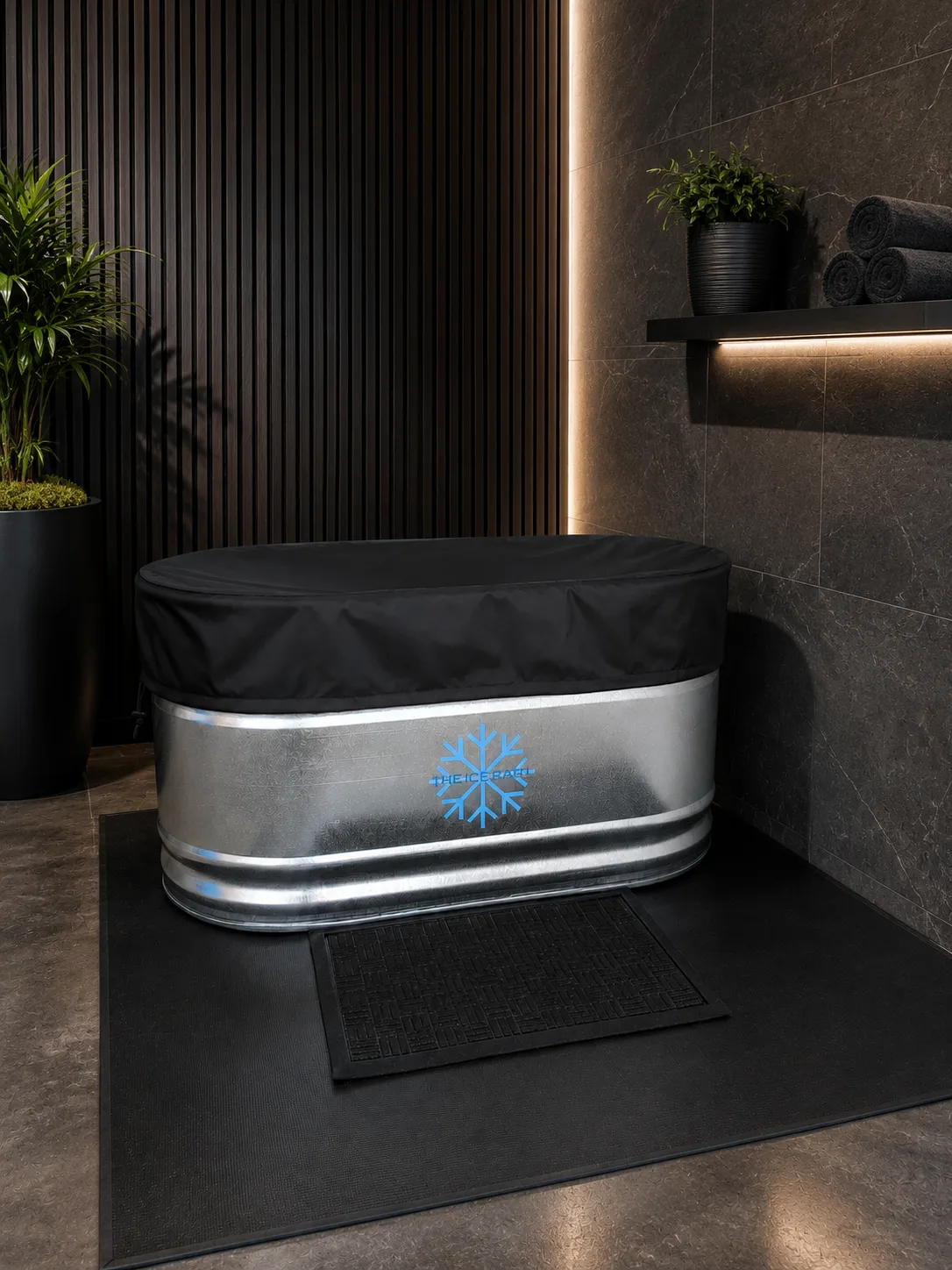 Ice bath setup outdoors in New Zealand