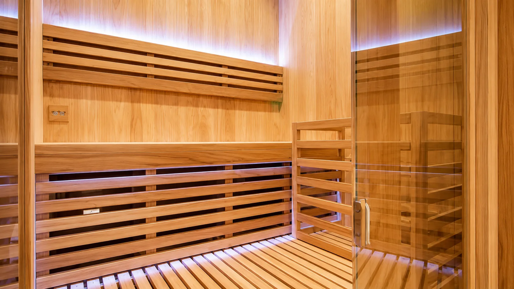 Lahti Sauna interior seating
