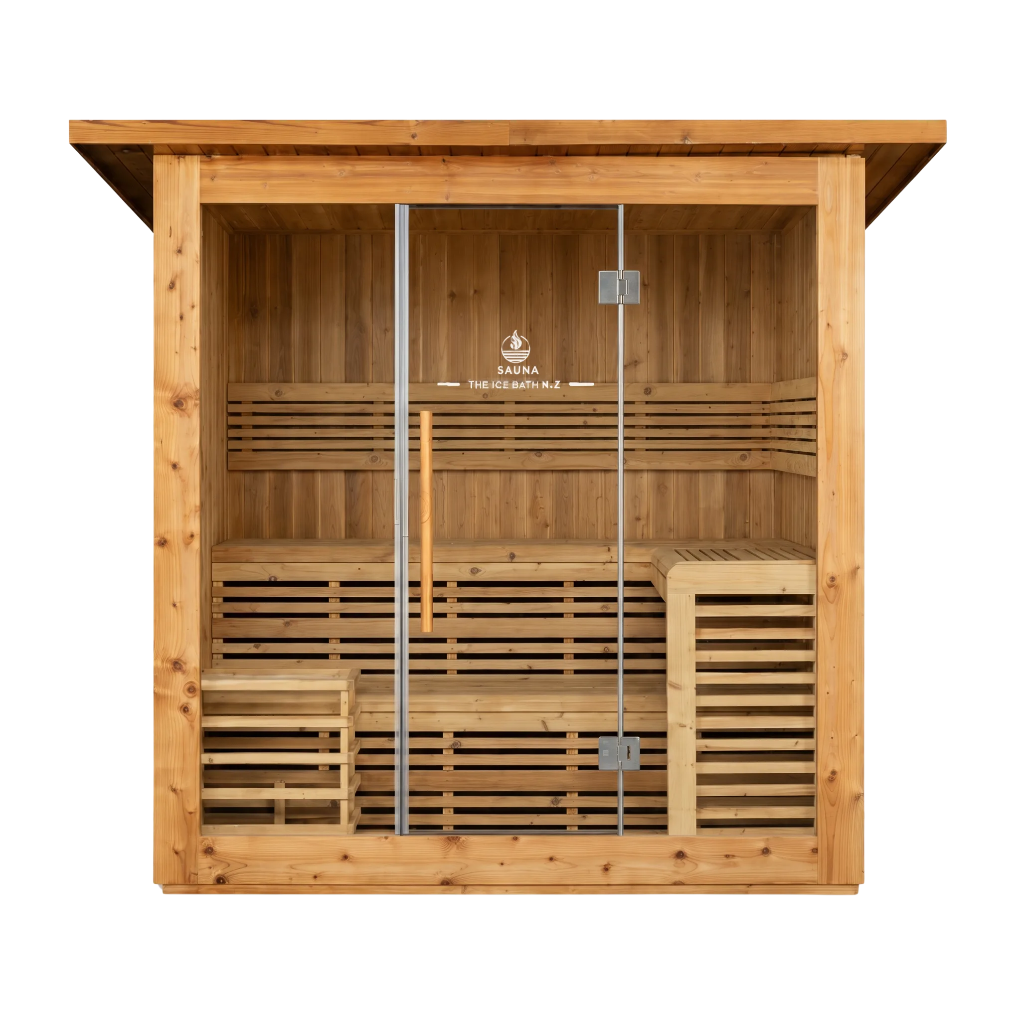 Outdoor square sauna NZ — Thermo Hemlock