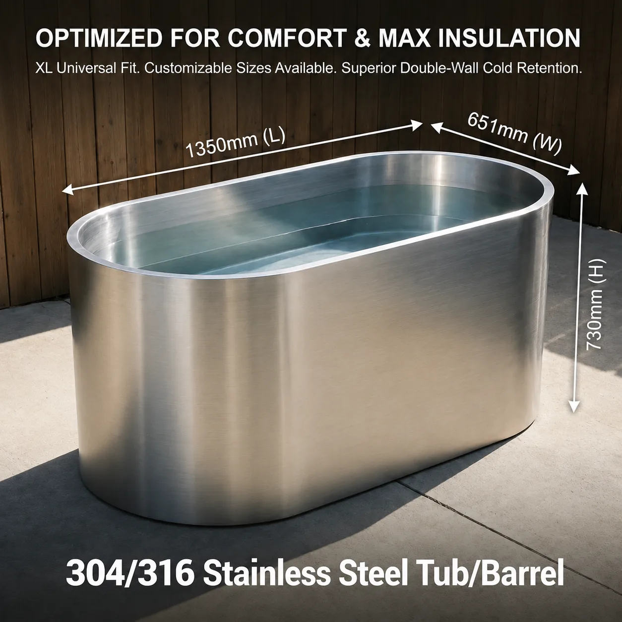Stainless Steel Ice Bath detail